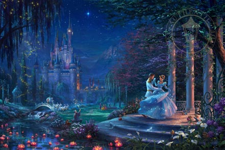 thomas kinkade cinderella dancing in the starlight