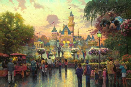 thomas kinkade disneyland 50th annivesary