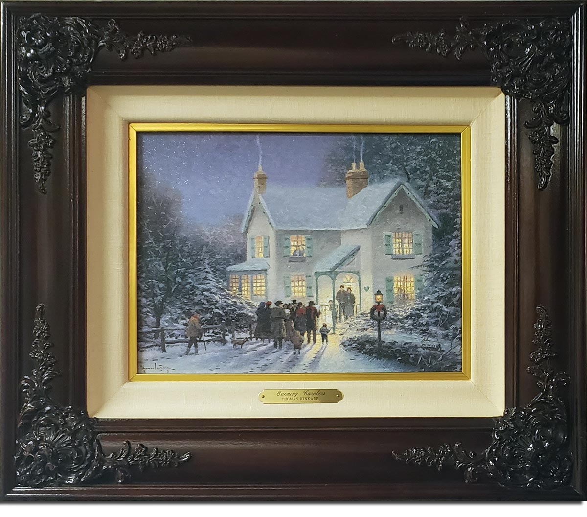 thomas kinkade evening carolers