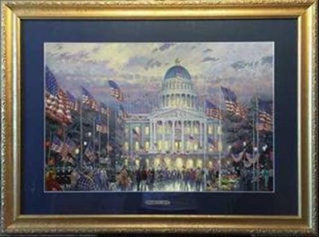 Thomas Kinkade Flags Over The Capital