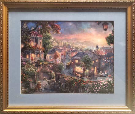 thomas kinkade lady and the tramp