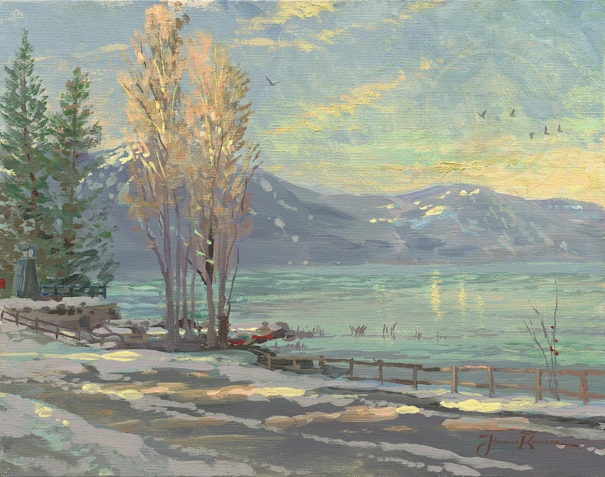 lake tahoe shoreline winter