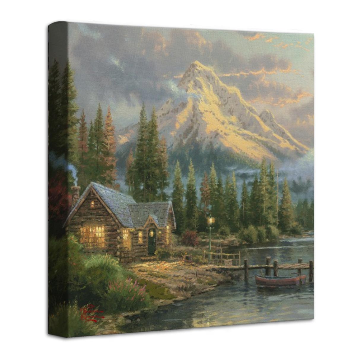 Lakeside Hideaway – 14″ x 14″ Gallery Wrapped Canvas
