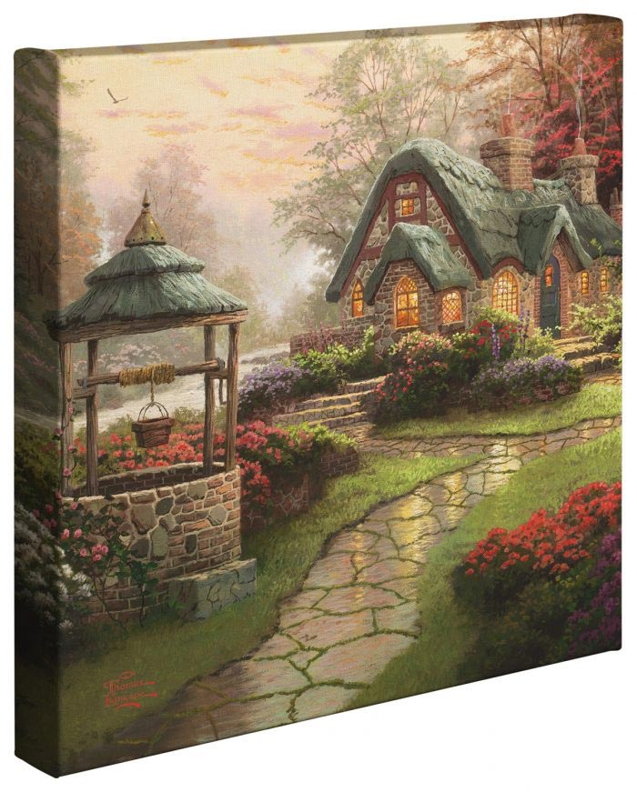 thomas kinkade make a wish cottage
