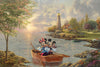 thomas kinkade mickey and minnie lighthouse cove