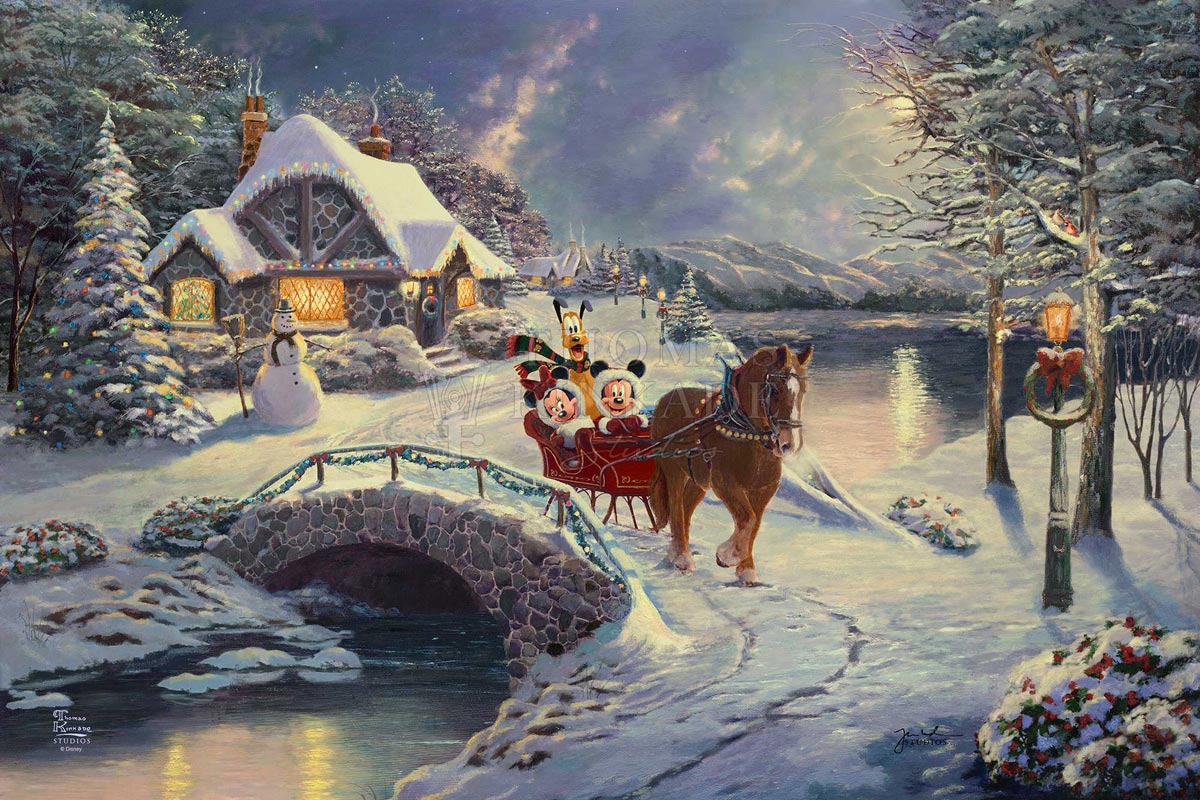 thomas kinkade evening sleigh ride