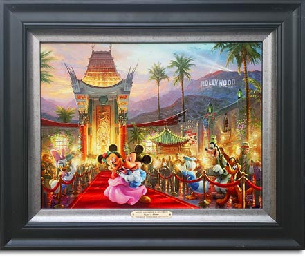 thomas kinkade mickey and minnie in hollywood