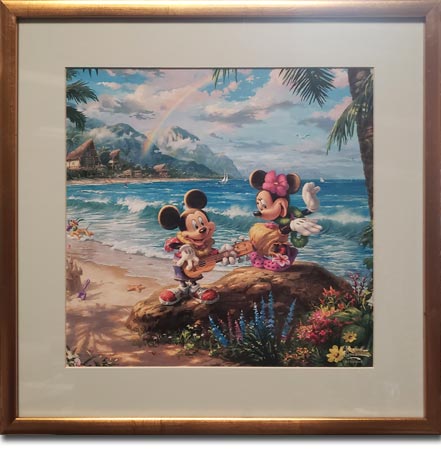 thomas kinkade mickey and minnie in hawaii