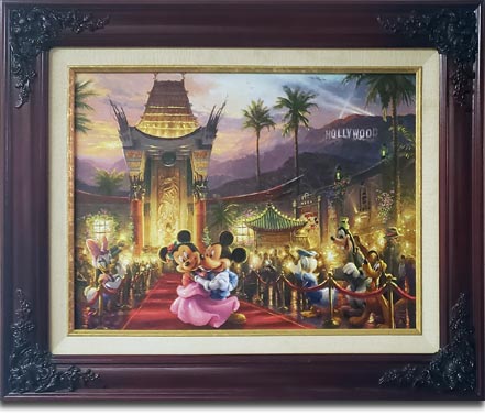 thomas kinkade mickey and minnie in hollywood