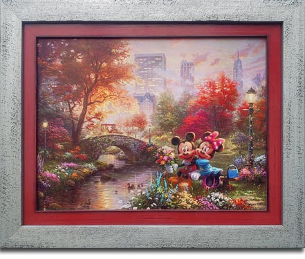 thomas kinkade mickey and minnie - sweetheart central park