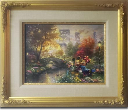 thomas kinkade mickey and minnie sweetheart central park