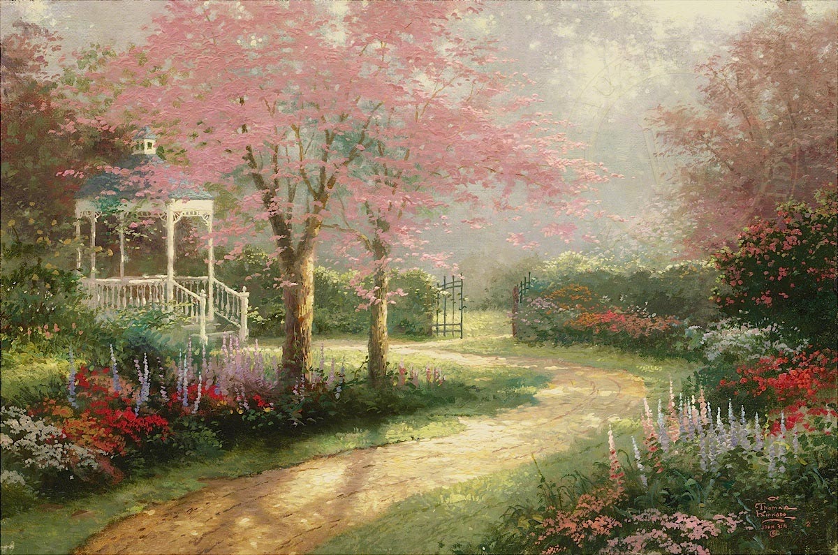 thomas kinkade morning dogwood