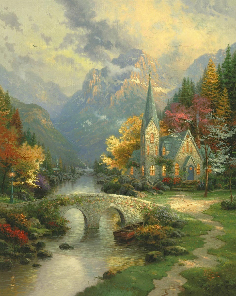 thomas kinkade mountain chapel