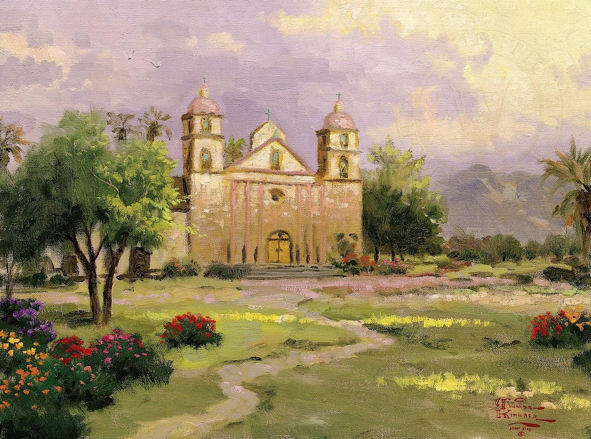 thomas kinkade old mission santa barbara