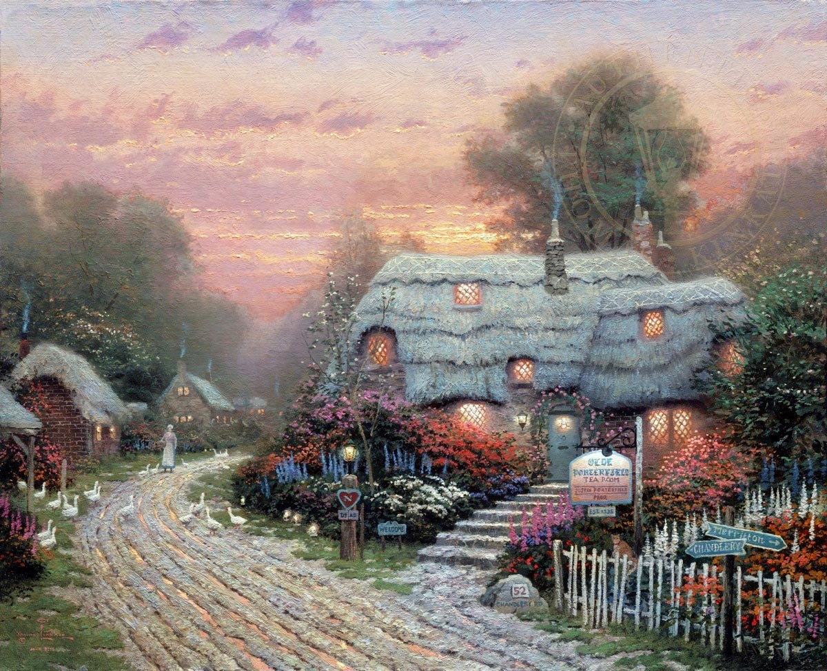 thomas kinkade olde porterfield tea room