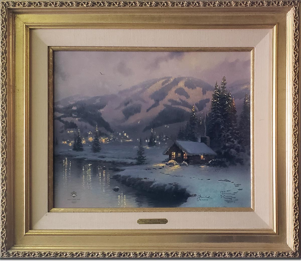 thomas kinkade olympic mountain evening