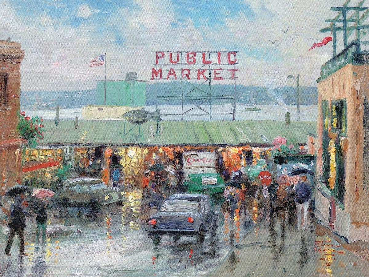 thomas kinkade pike place market