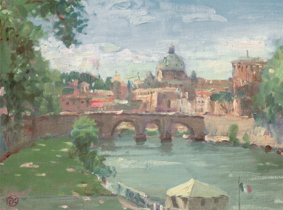 thomas kinkade rome view of st peter's