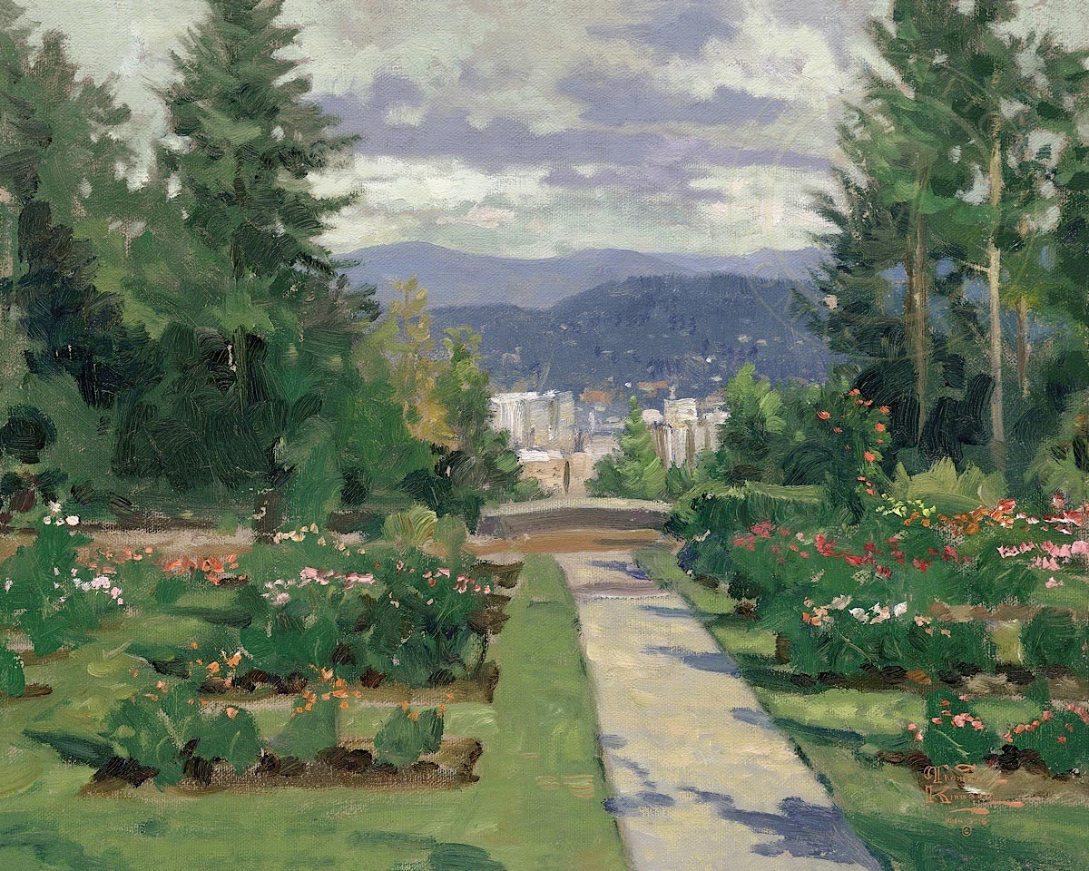 thomas kinkade rose garden portland