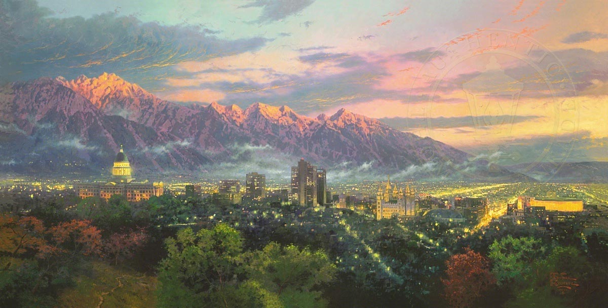 thomas kinkade salt lake city of lights