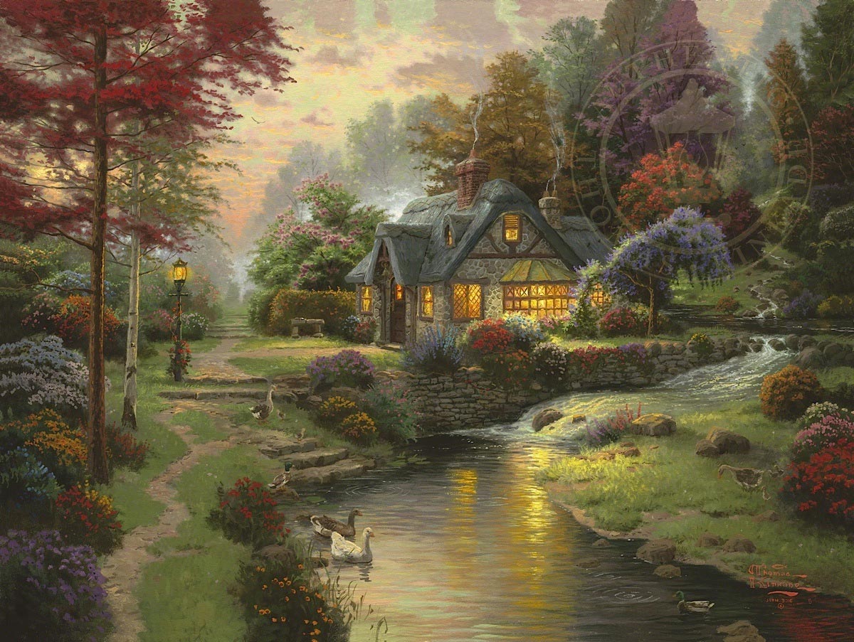 thomas kinkade stillwater cottage