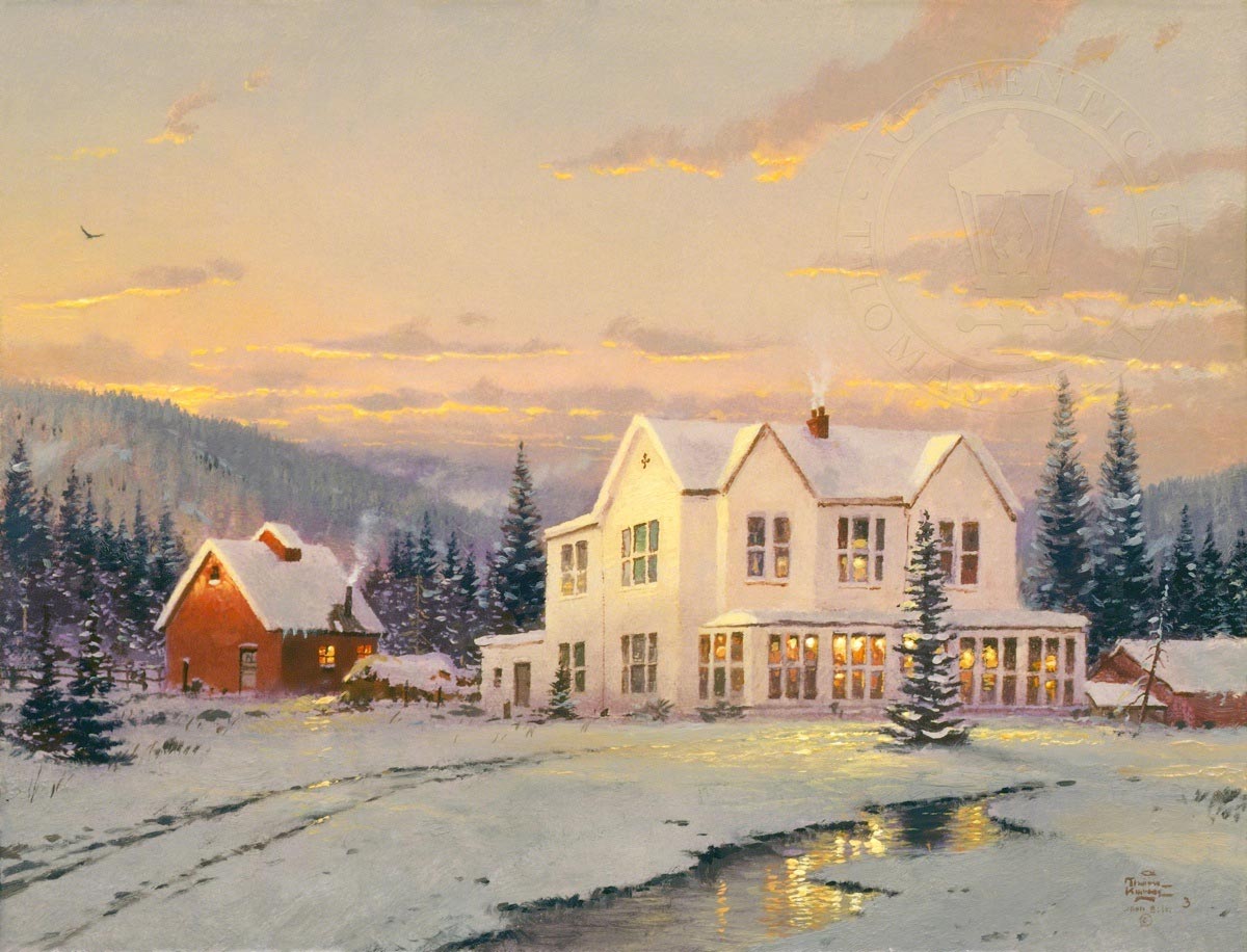 thomas kinkade the lights of home
