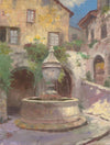 thomas kinkade tuscan village fountain