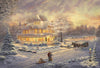 thomas kinkade victorian christmas sunset