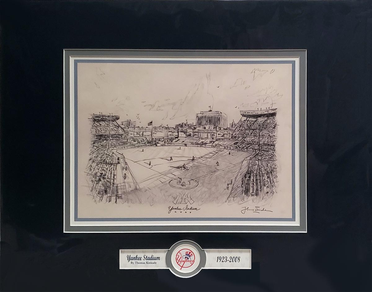 thomas kinkade yankee stadium sketch