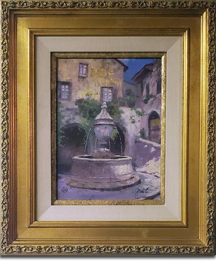 thomas kinkade tuscan village fountain